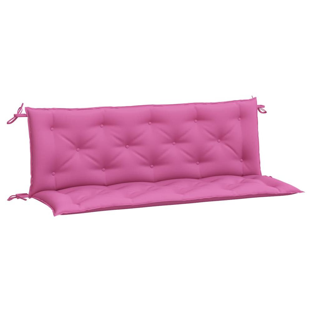 Garden Bench Cushions 2pcs Pink 59.1"x19.7"x2.8" Fabric. Picture 1