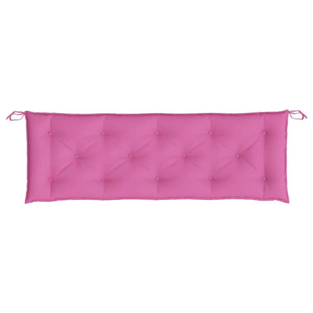 Garden Bench Cushions 2pcs Pink 59.1"x19.7"x2.8" Fabric. Picture 4
