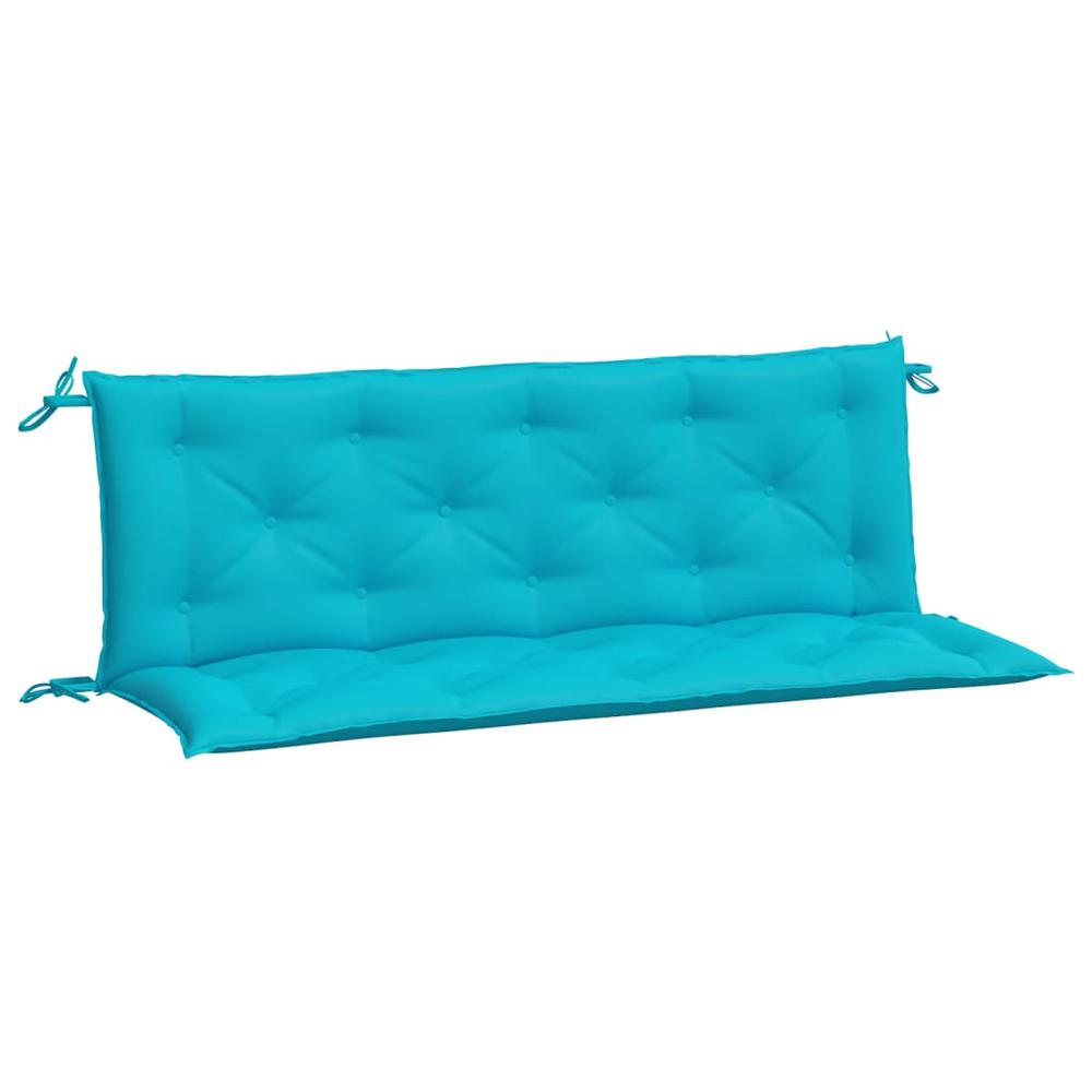Garden Bench Cushions 2pcs Turquoise 59.1"x19.7"x2.8" Fabric. Picture 1