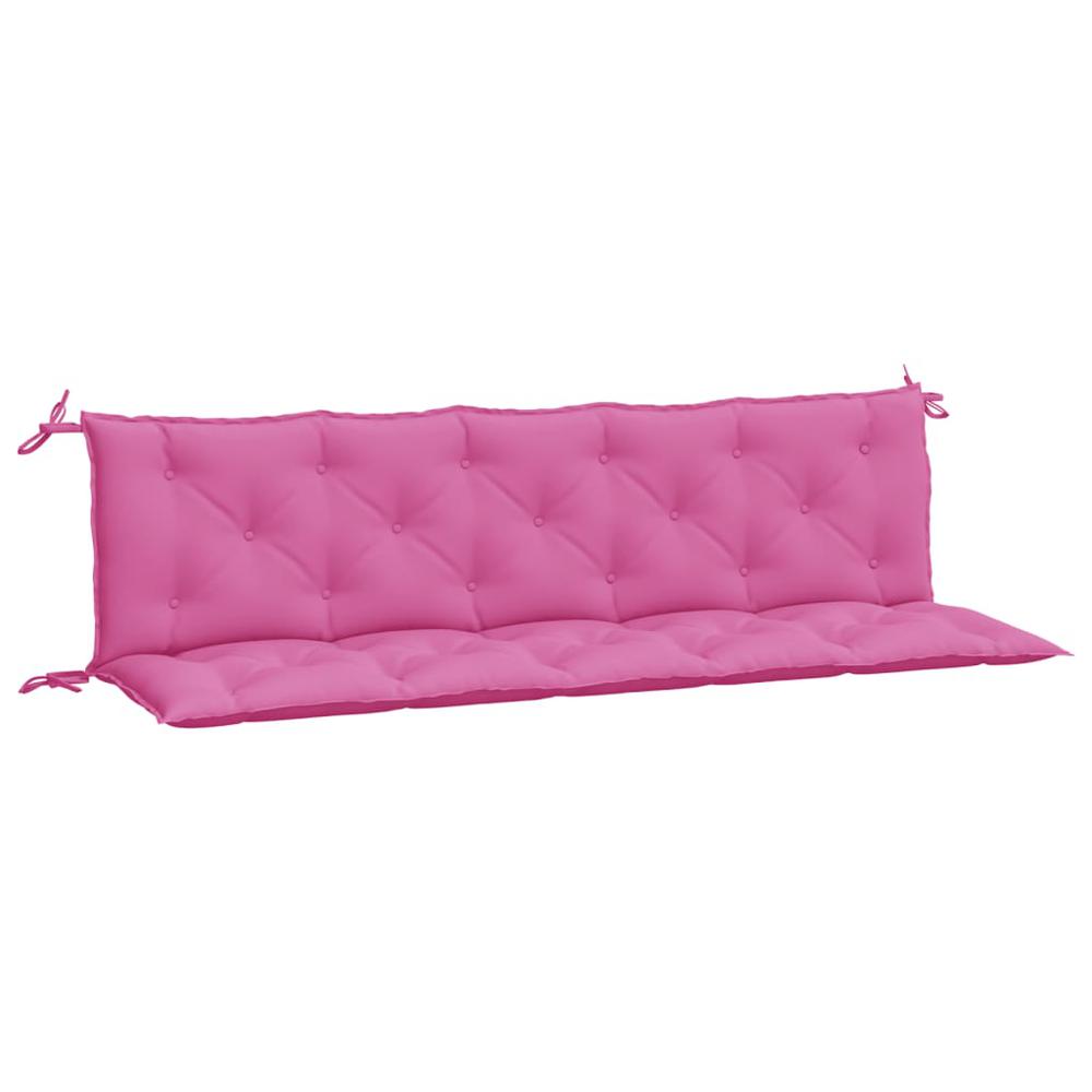 Garden Bench Cushions 2 pcs Pink Oxford Fabric. Picture 4