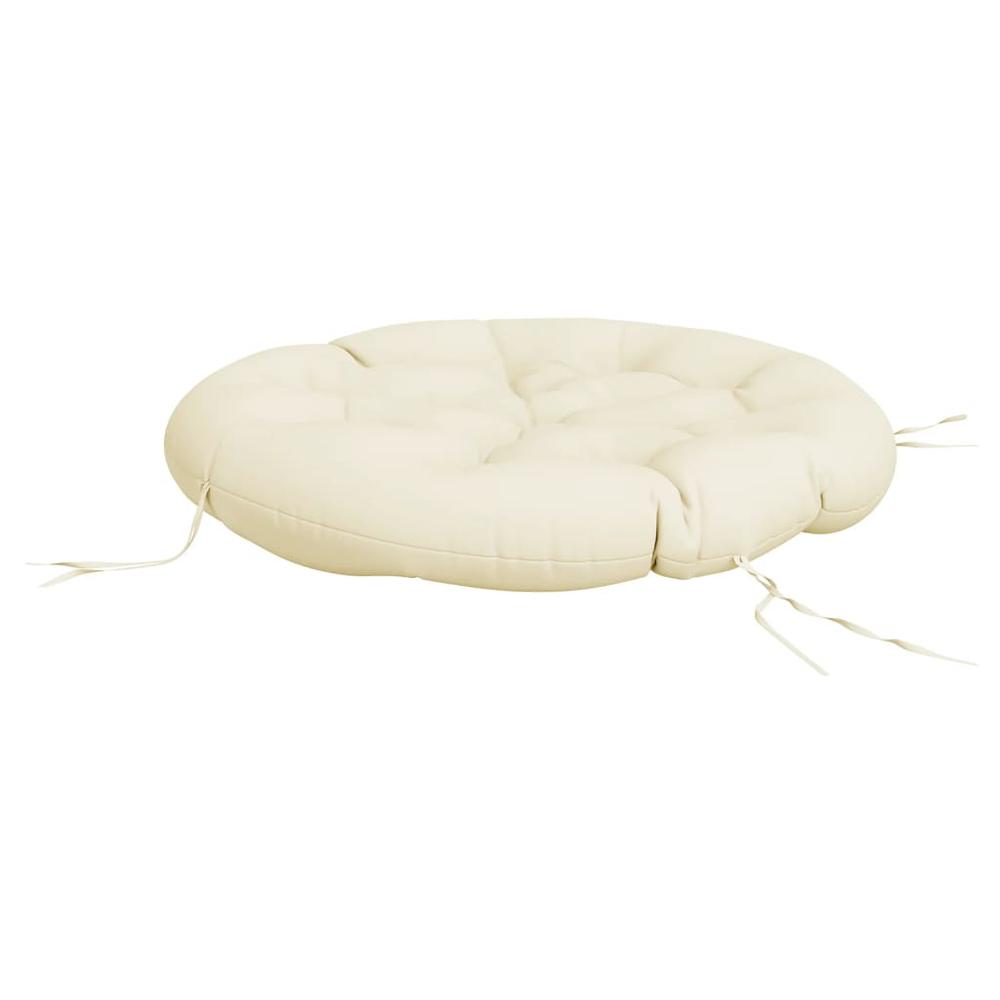 Round Cushion Cream Ã˜ 39.4"x4.3" Oxford Fabric. Picture 3