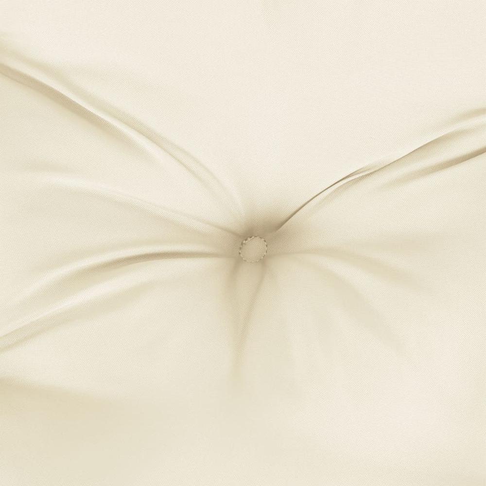 Round Cushion Cream Ã˜ 39.4"x4.3" Oxford Fabric. Picture 4