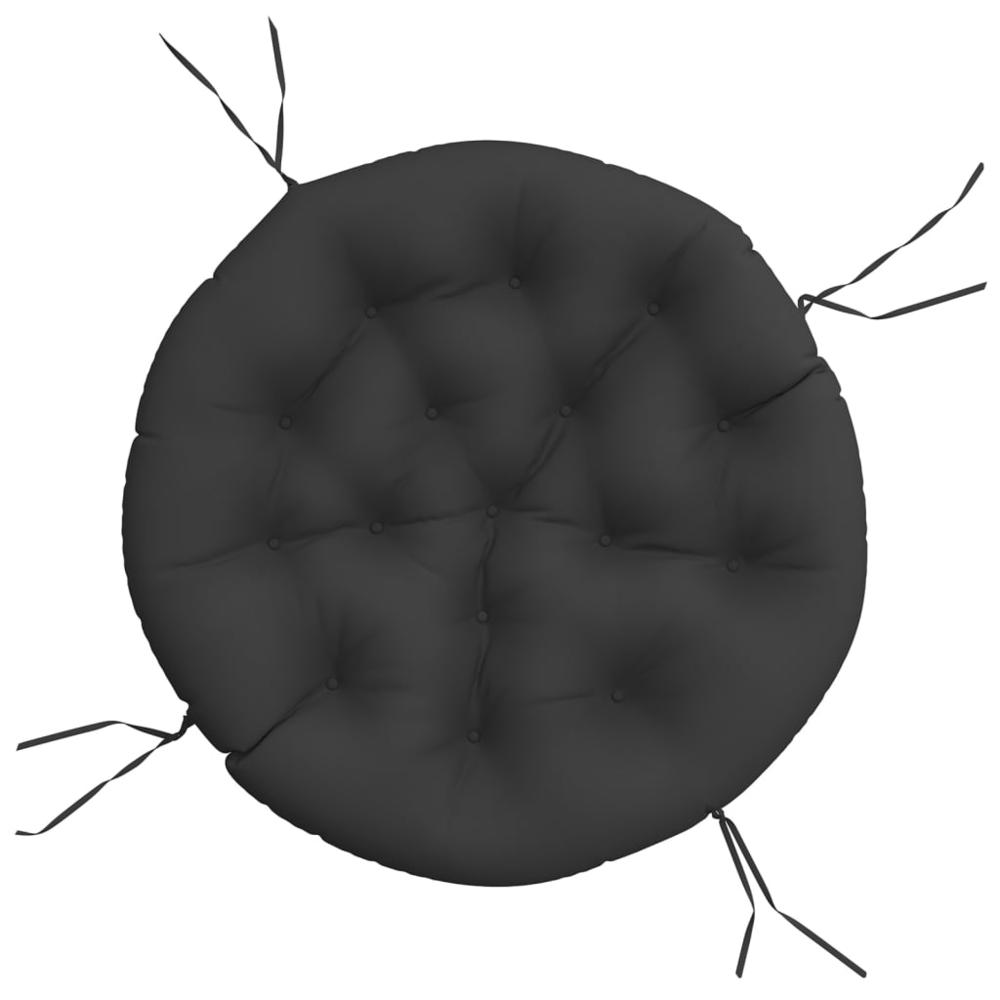 Round Cushion Black Ã˜ 39.4"x4.3" Oxford Fabric. Picture 1