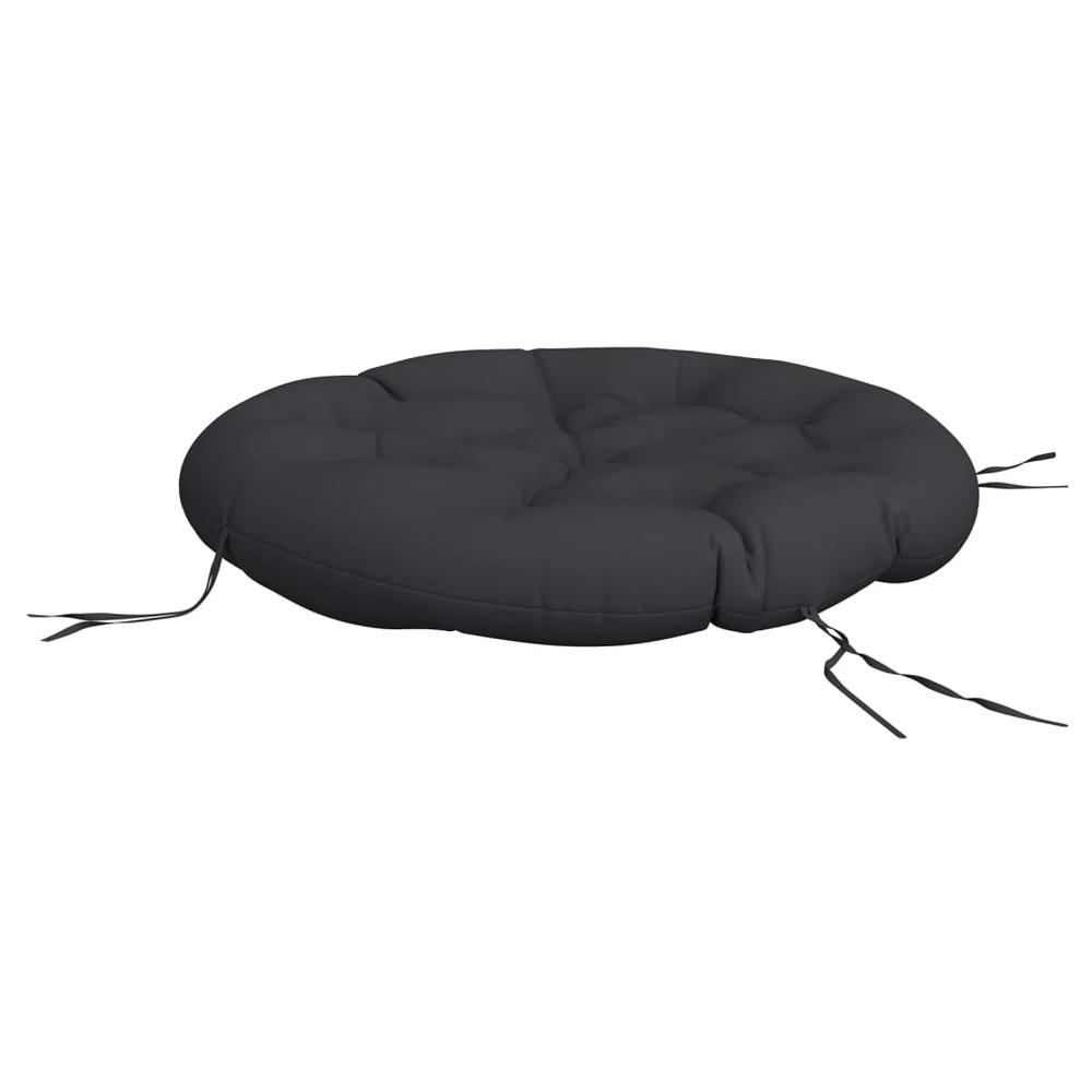 Round Cushion Black Ã˜ 39.4"x4.3" Oxford Fabric. Picture 3