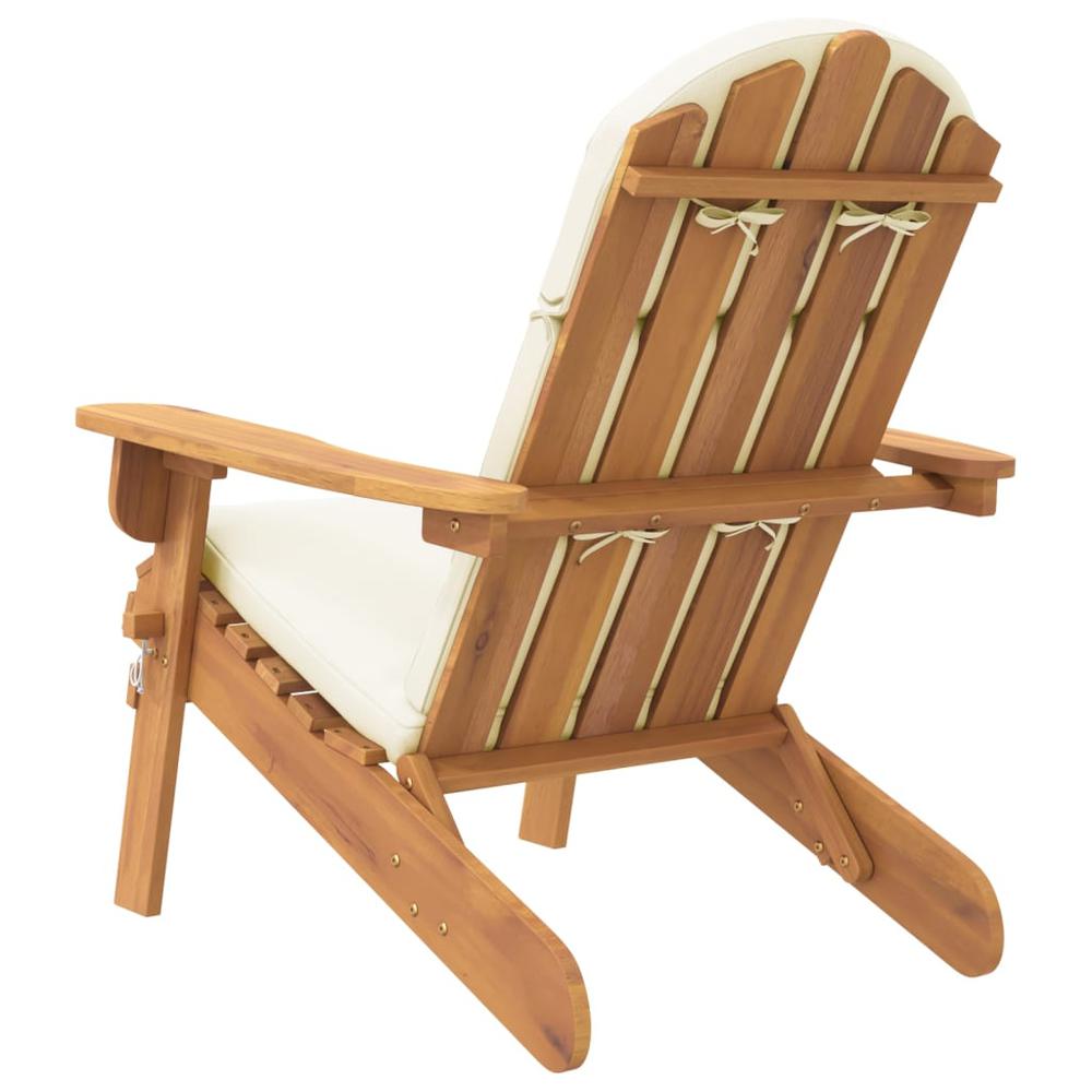 Adirondack Patio Chair with Cushions Solid Wood Acacia. Picture 4