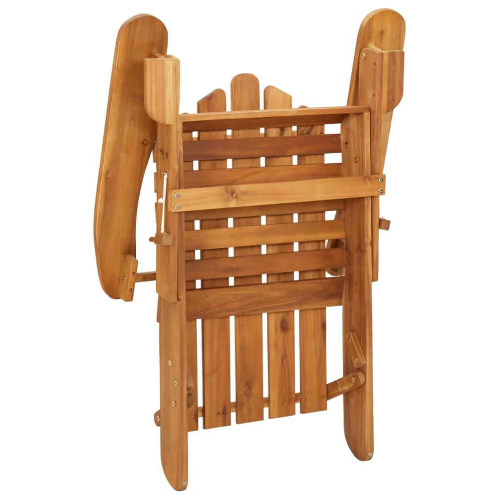 Adirondack Patio Chair with Cushions Solid Wood Acacia. Picture 5