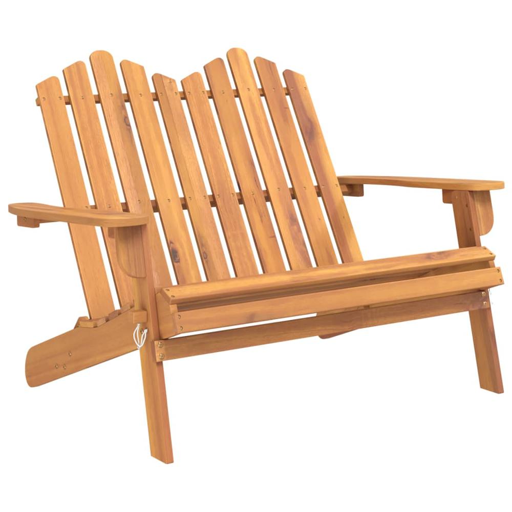 Adirondack Patio Bench 49.6" Solid Wood Acacia. Picture 1