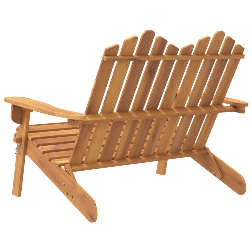 Adirondack Patio Bench 49.6" Solid Wood Acacia. Picture 4