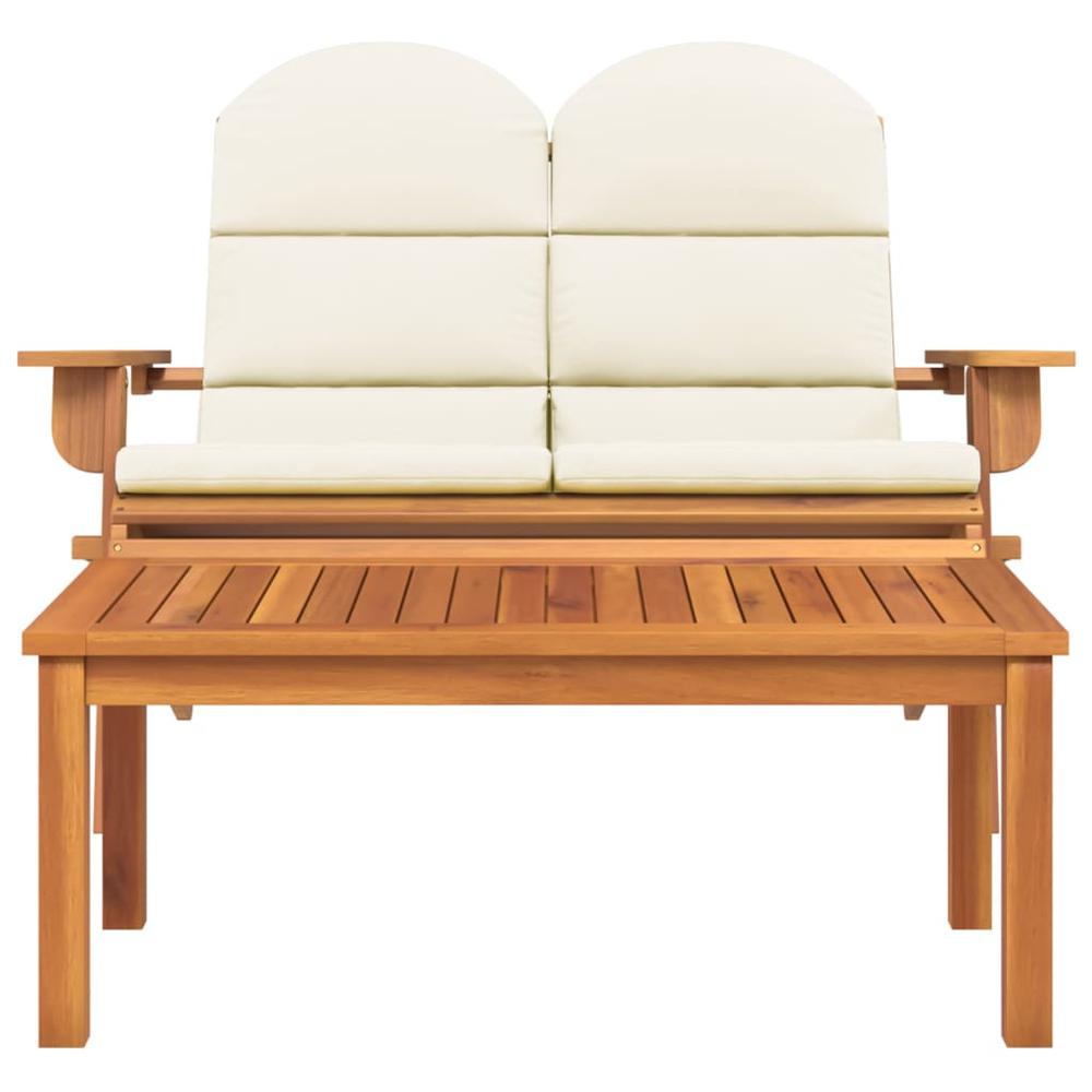 2 Piece Adirondack Patio Lounge Set Solid Wood Acacia. Picture 2