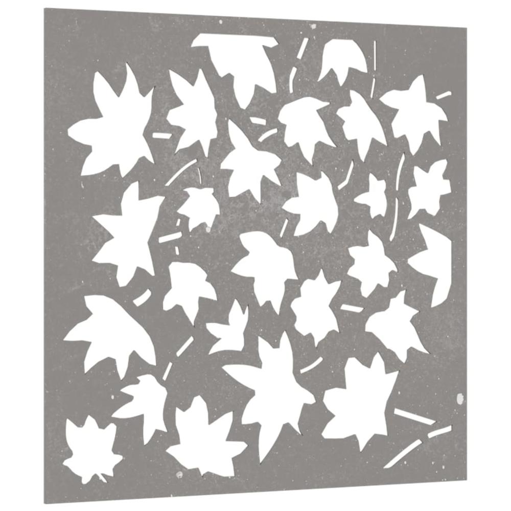 Patio Wall Decoration 21.7"x21.7" Corten Steel Maple Leaf Design. Picture 2