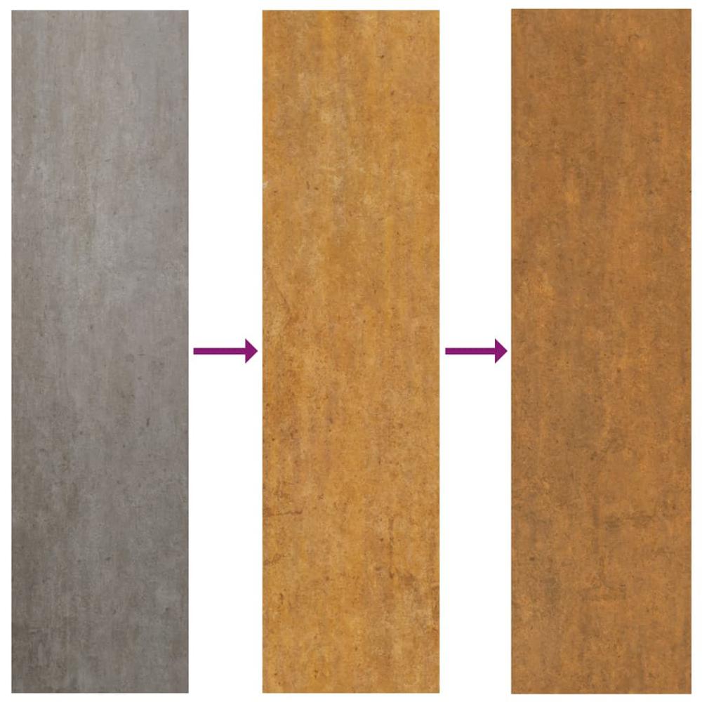 Patio Wall Decoration 41.3"x21.7" Corten Steel Bamboo Leaf Design. Picture 5