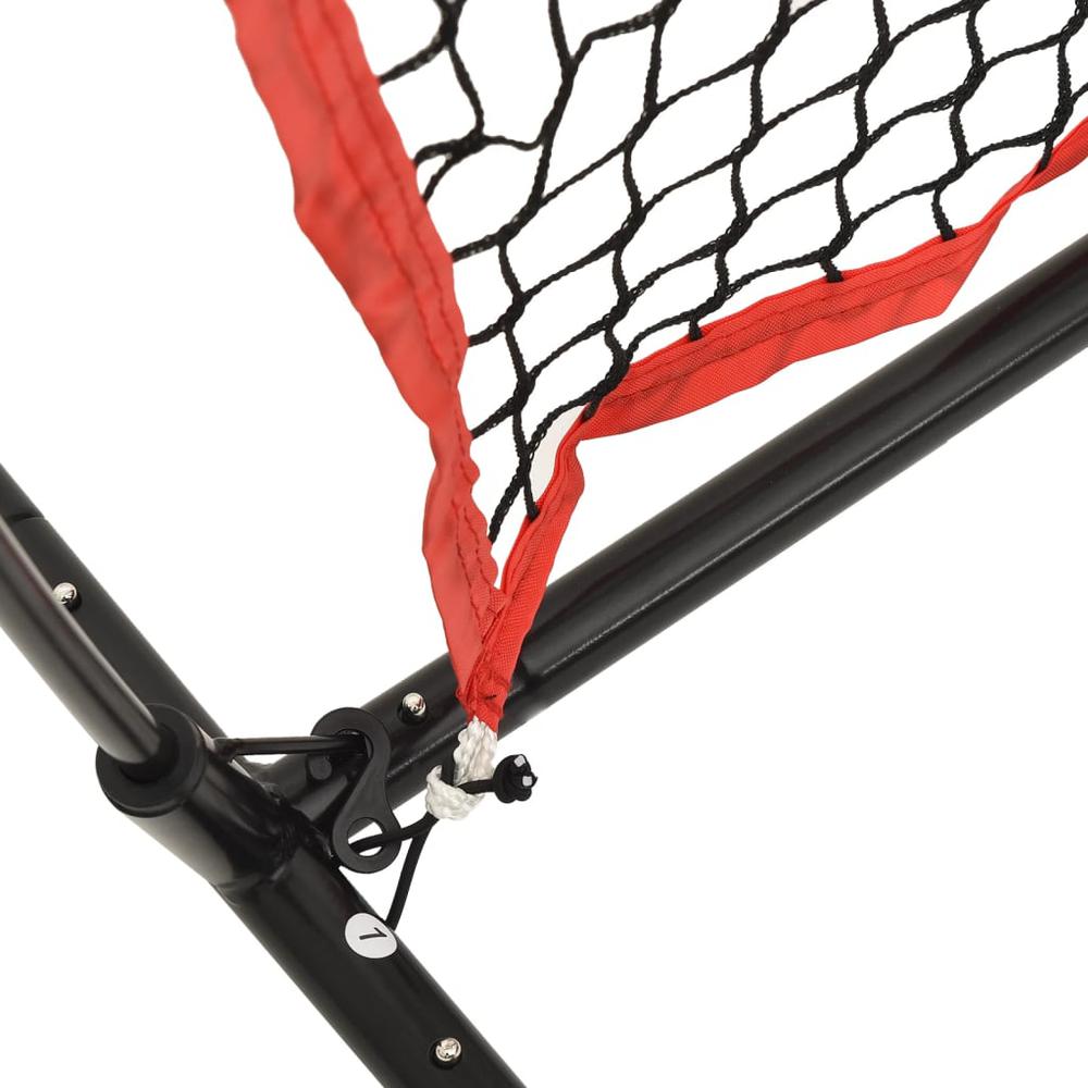 Portable Baseball Net Black and Red 72"x41.3"x72" Polyester. Picture 5