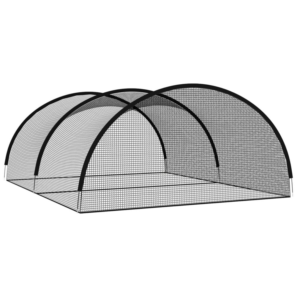 Baseball Batting Cage Net Black 196.9"x157.5"x98.4" Polyester. Picture 4