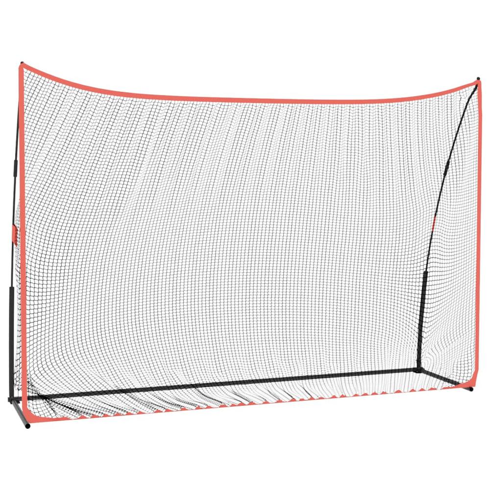 Golf Practice Net Black and Red 120.1"x35.8"x83.9" Polyester. Picture 1