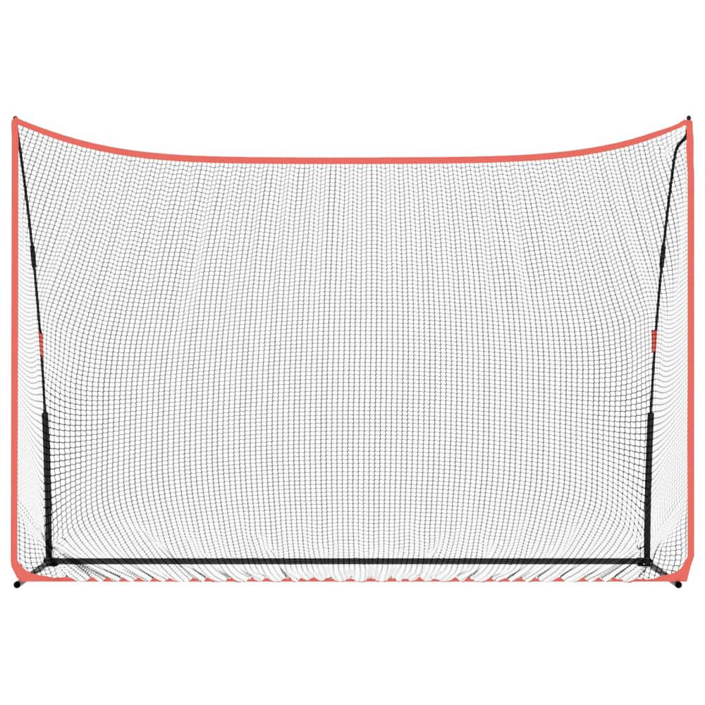 Golf Practice Net Black and Red 120.1"x35.8"x83.9" Polyester. Picture 2
