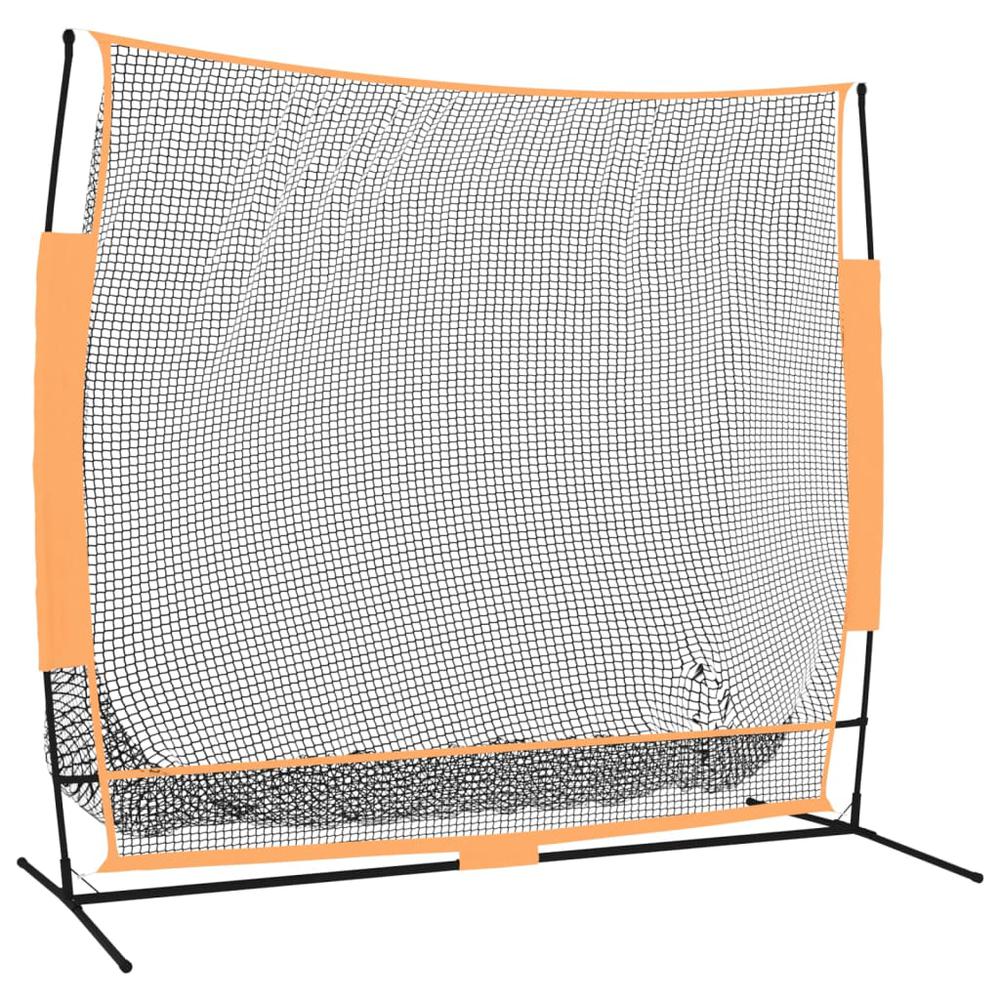 Golf Practice Net Black and Orange 84.6"x42.1"x85" Polyester. Picture 1