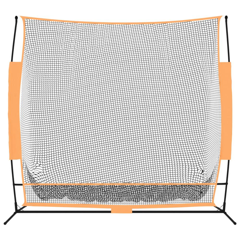 Golf Practice Net Black and Orange 84.6"x42.1"x85" Polyester. Picture 2