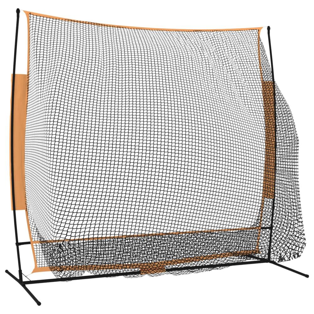 Golf Practice Net Black and Orange 84.6"x42.1"x85" Polyester. Picture 4