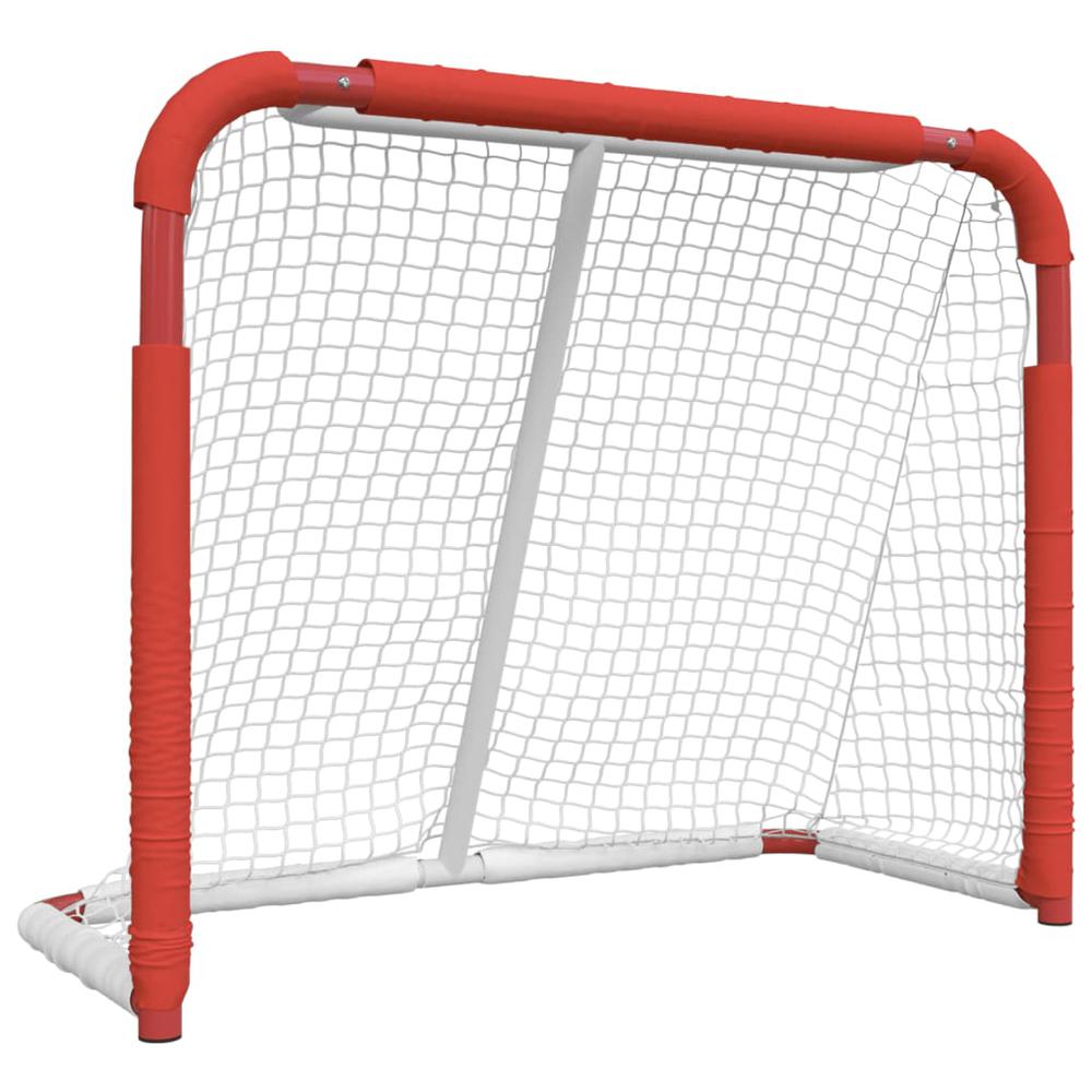Hockey Goal Red and White 53.9"x26"x44.1" Polyester. Picture 1