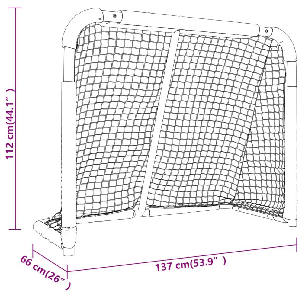 Hockey Goal Red and White 53.9"x26"x44.1" Polyester. Picture 6