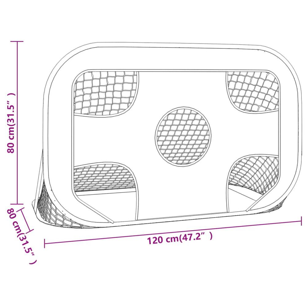 Football Goal Net with Target 47.2"x31.5"x31.5" Polyester. Picture 7