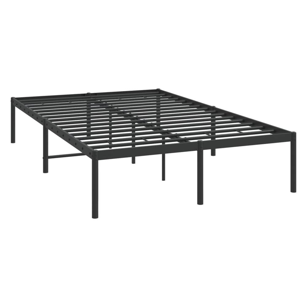 Metal Bed Frame Black 53.1"x74.8". Picture 3