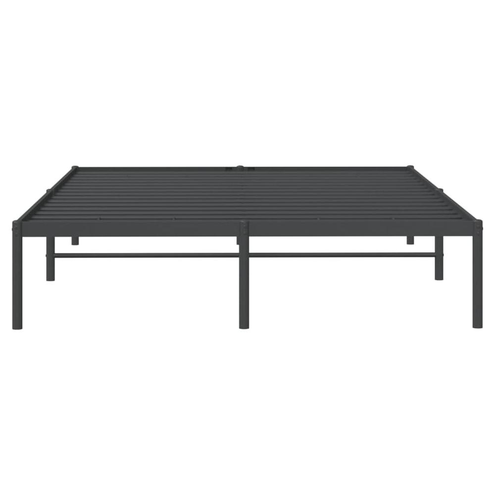 Metal Bed Frame Black 59.1"x78.7". Picture 4