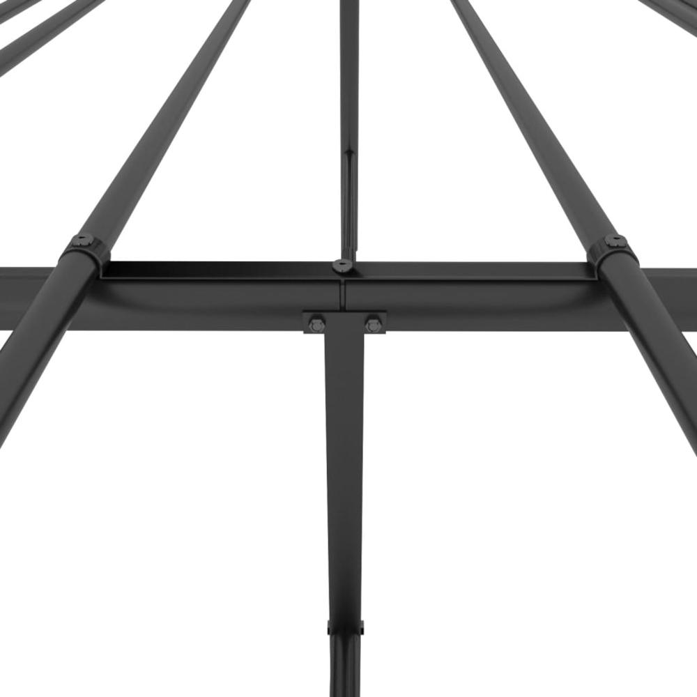Metal Bed Frame Black 59.1"x78.7". Picture 6