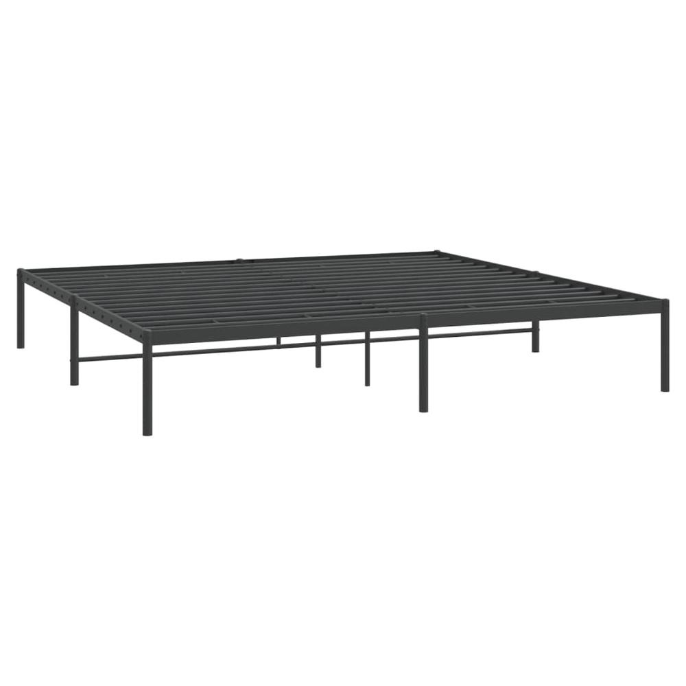 Metal Bed Frame Black 76"x79.9" King. Picture 3