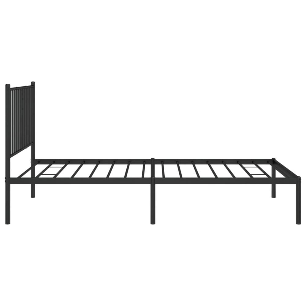 Metal Bed Frame with Headboard Black 39.4"x74.8" Twin. Picture 5