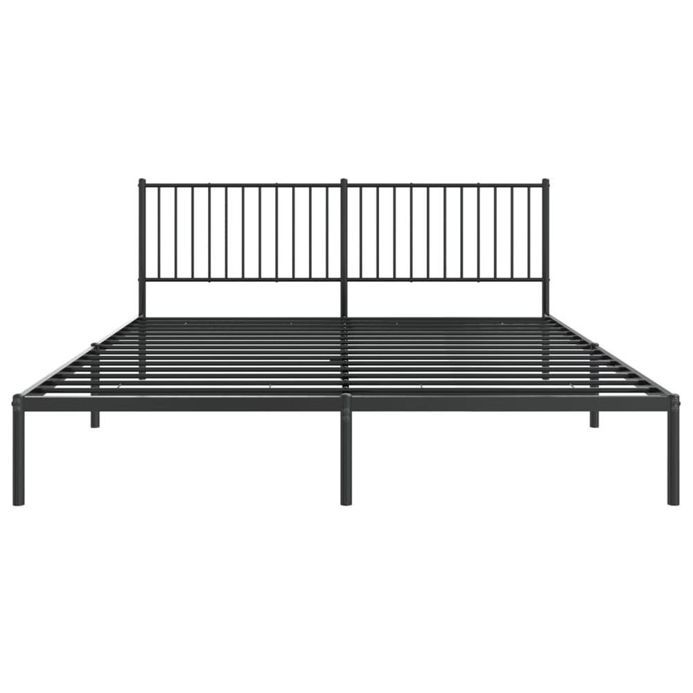 Metal Bed Frame with Headboard Black 72"x83.9" California King. Picture 4