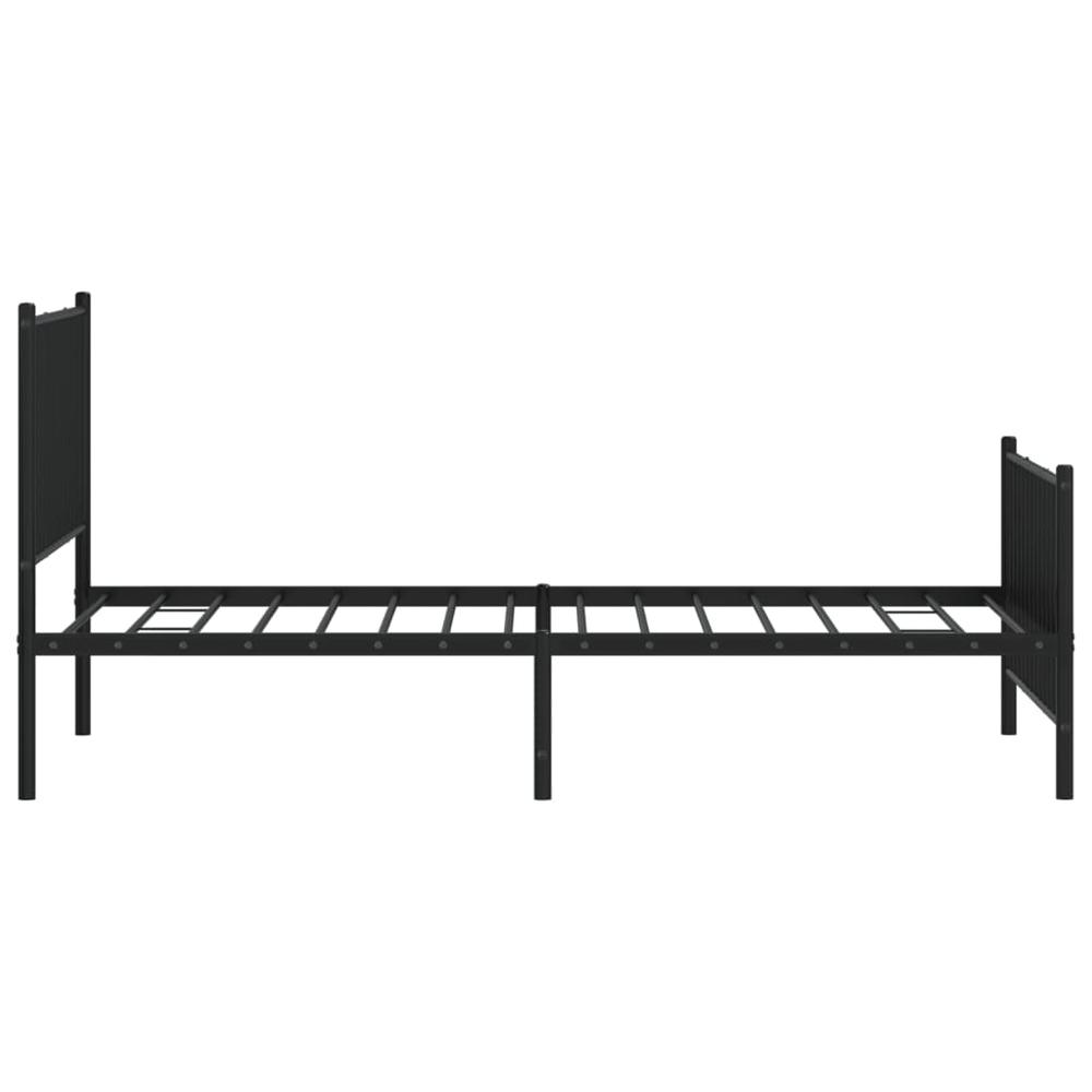 Metal Bed Frame with Headboard and Footboard Black 39.4"x74.8" Twin. Picture 5