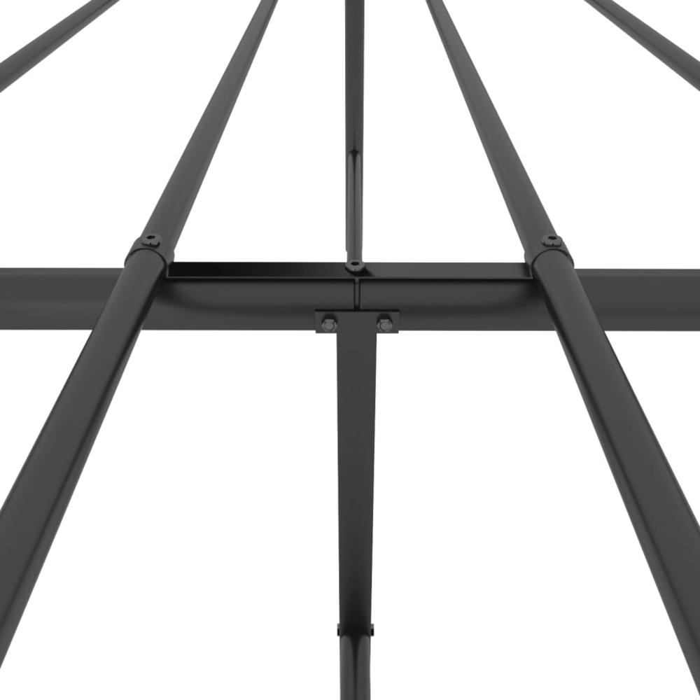 Metal Bed Frame with Headboard and Footboard Black 53.9"x74.8" Full. Picture 7
