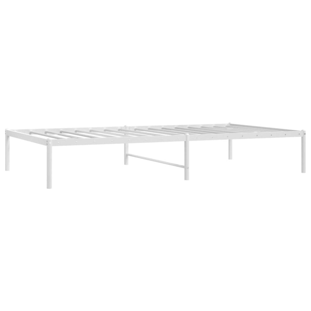 Metal Bed Frame White 39.4"x74.8" Twin. Picture 3