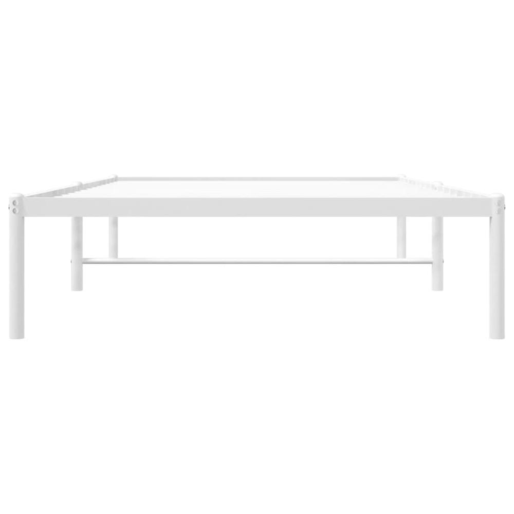 Metal Bed Frame White 39.4"x74.8" Twin. Picture 4