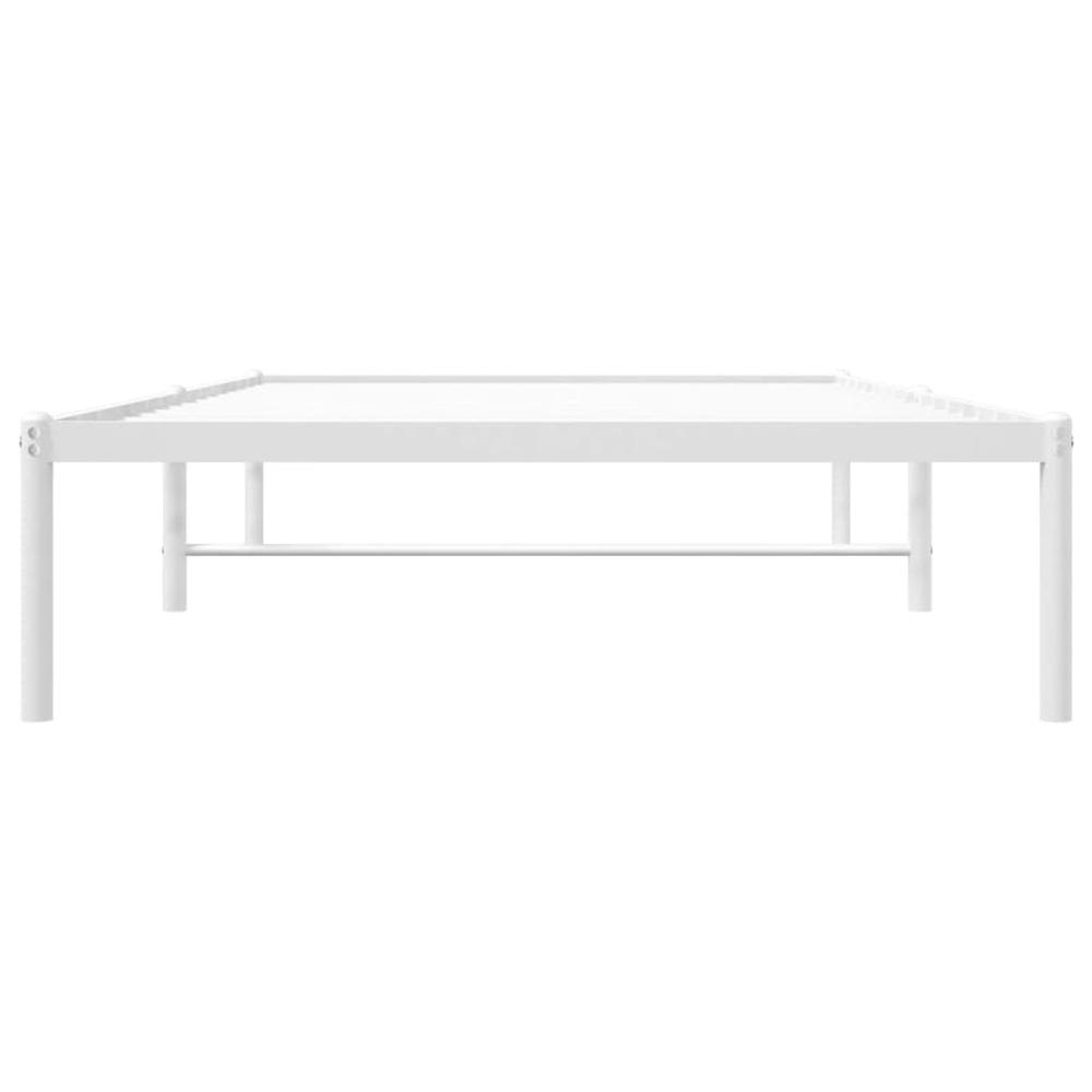Metal Bed Frame White 39.4"x78.7". Picture 4