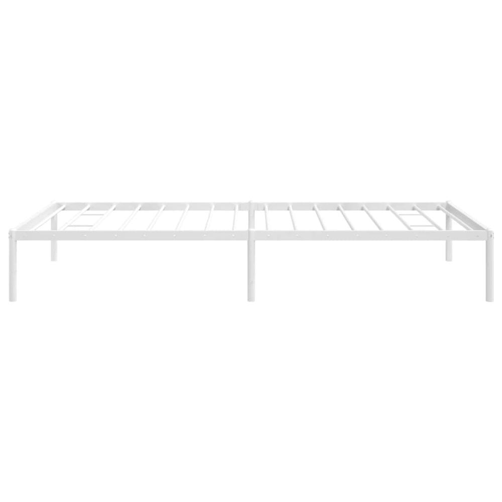 Metal Bed Frame White 39.4"x78.7". Picture 5