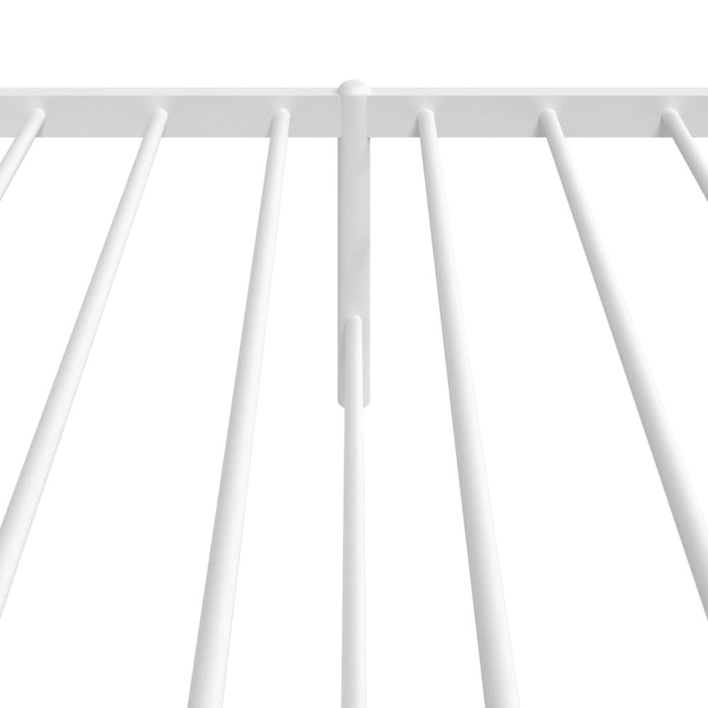 Metal Bed Frame with Headboard White 39.4"x74.8" Twin. Picture 7