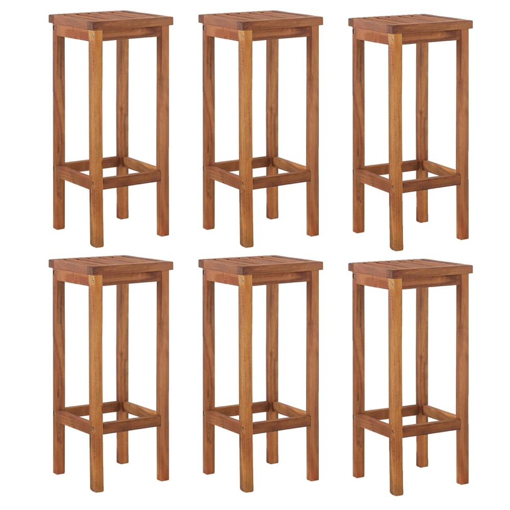 7 Piece Patio Bar Set Solid Wood Acacia. Picture 4