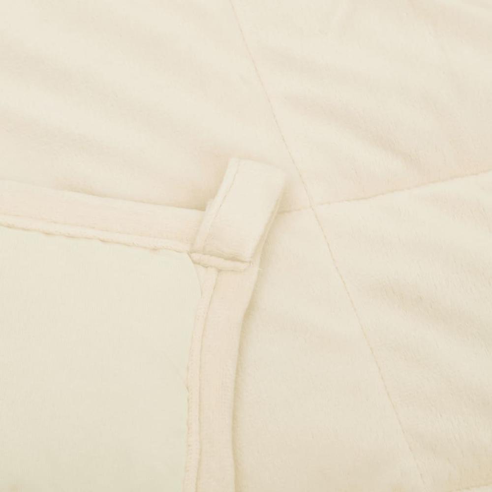 Weighted Blanket Light Cream 86.6"x90.6" 33.1 lb Fabric. Picture 4
