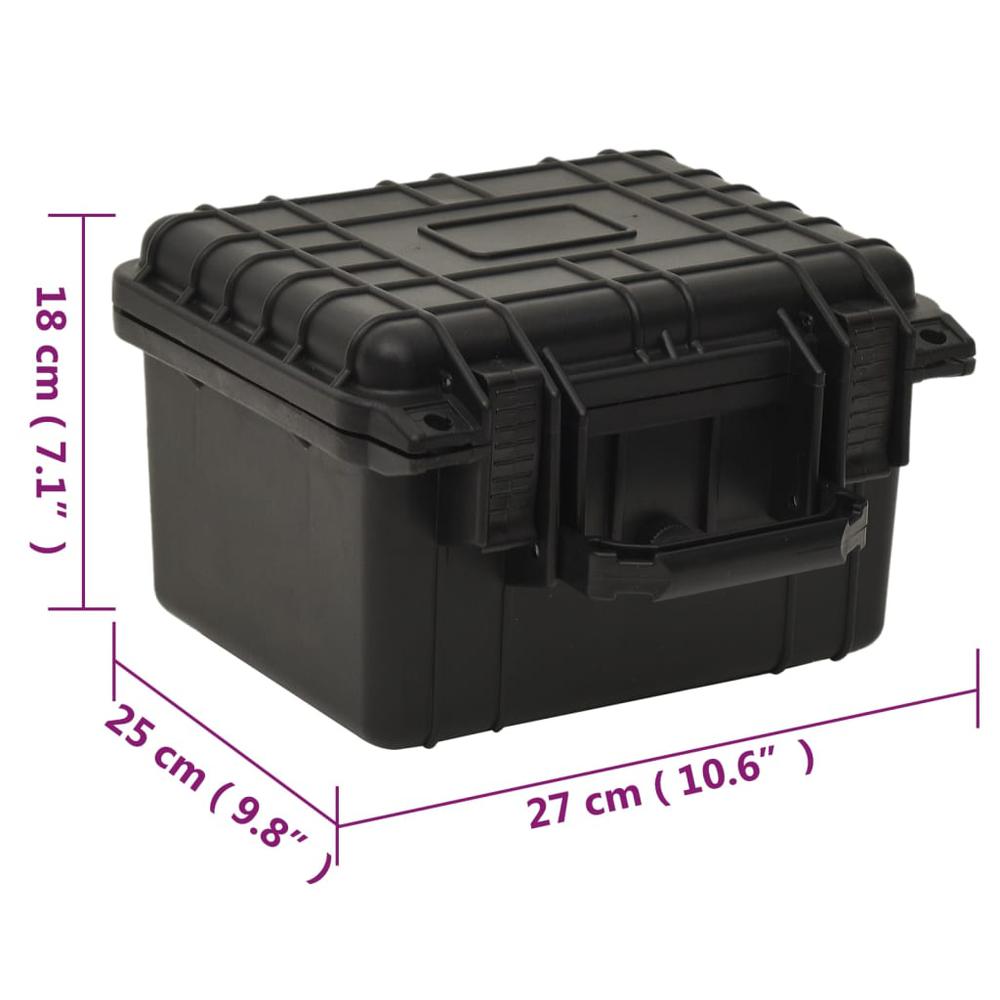 Portable Flight Case Black 10.6"x9.8"x7.1" PP. Picture 7