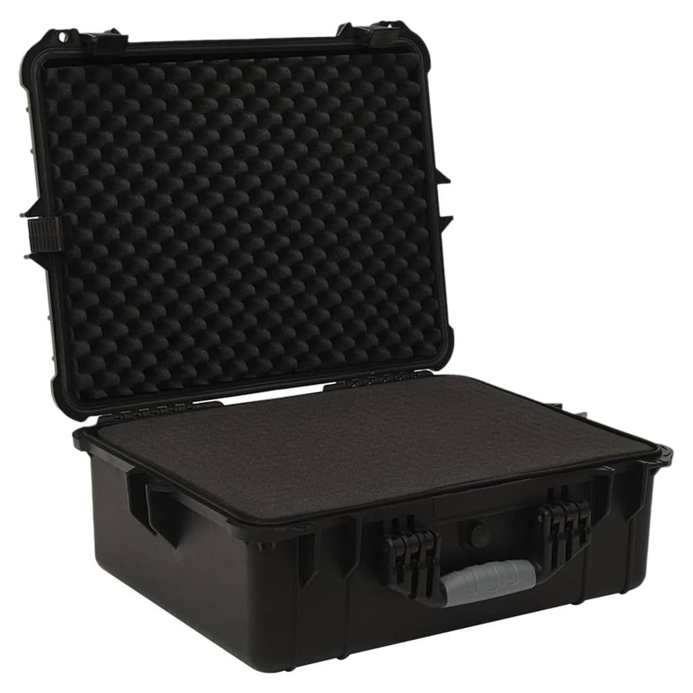 Portable Flight Case Black 21.7"x16.9"x8.3" PP. Picture 2