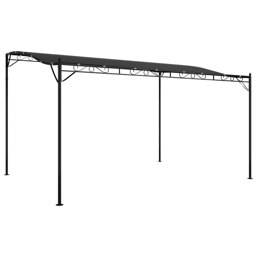 Canopy Anthracite 13.1'x9.8' 0.6 oz/ftÂ² Fabric and Steel. Picture 1