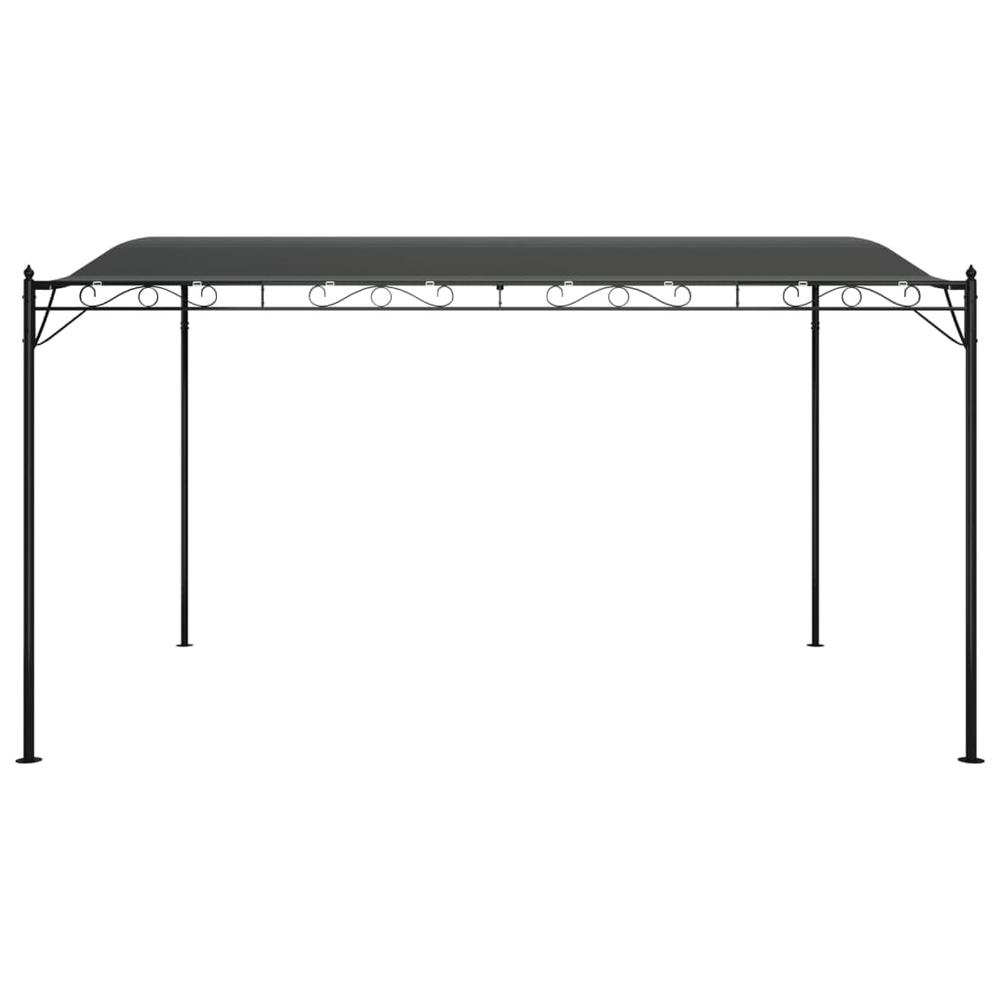 Canopy Anthracite 13.1'x9.8' 0.6 oz/ftÂ² Fabric and Steel. Picture 2