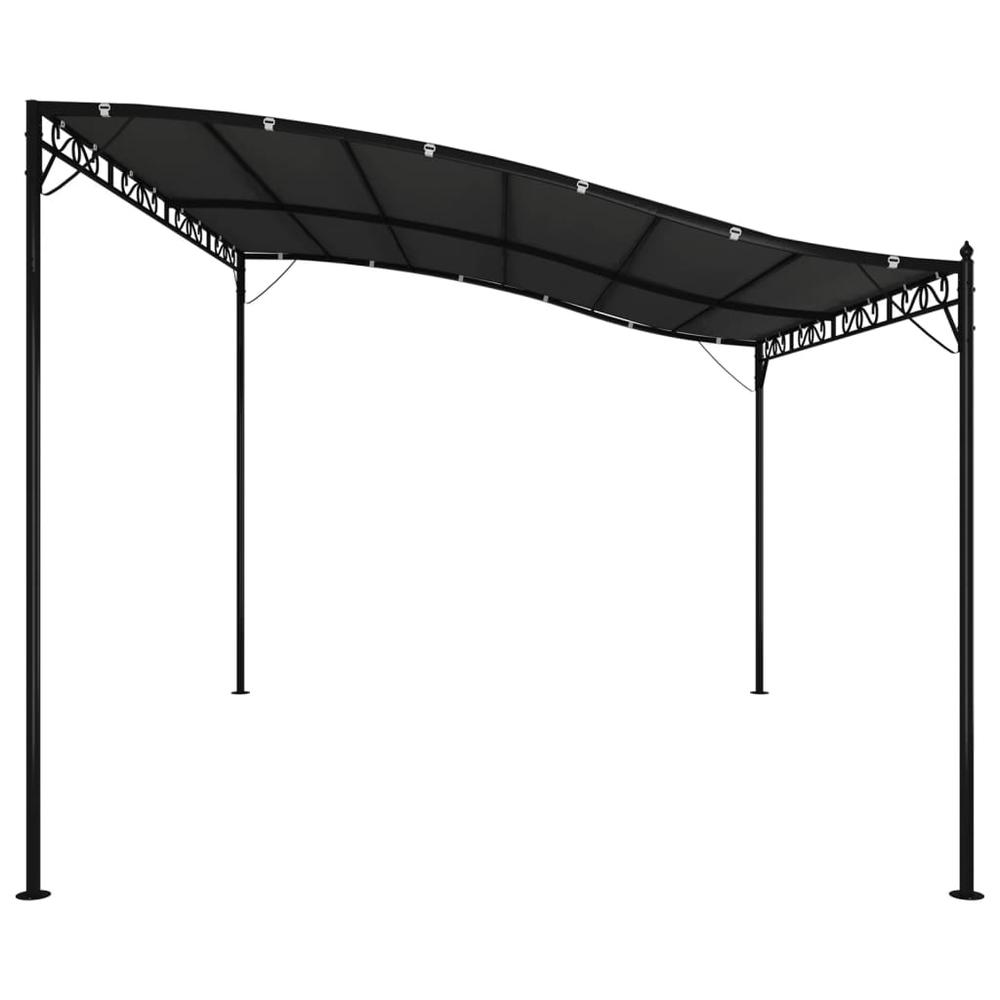 Canopy Anthracite 13.1'x9.8' 0.6 oz/ftÂ² Fabric and Steel. Picture 3
