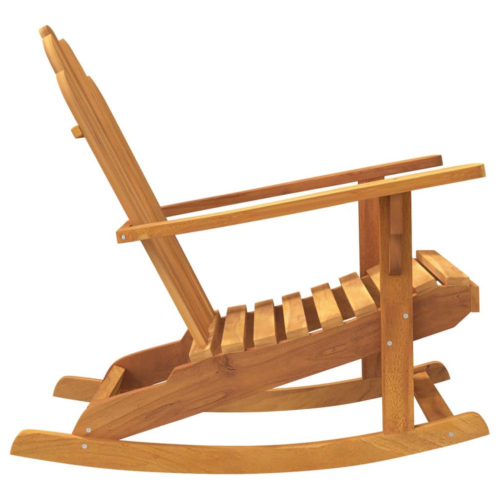 Patio Adirondack Rocking Chairs 2 pcs 31.1"x39.4"x40.6" Solid Wood Teak. Picture 4