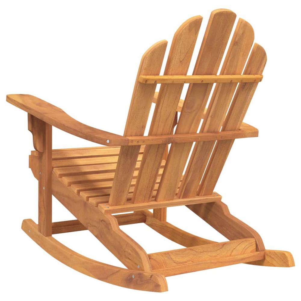 Patio Adirondack Rocking Chairs 2 pcs 31.1"x39.4"x40.6" Solid Wood Teak. Picture 5