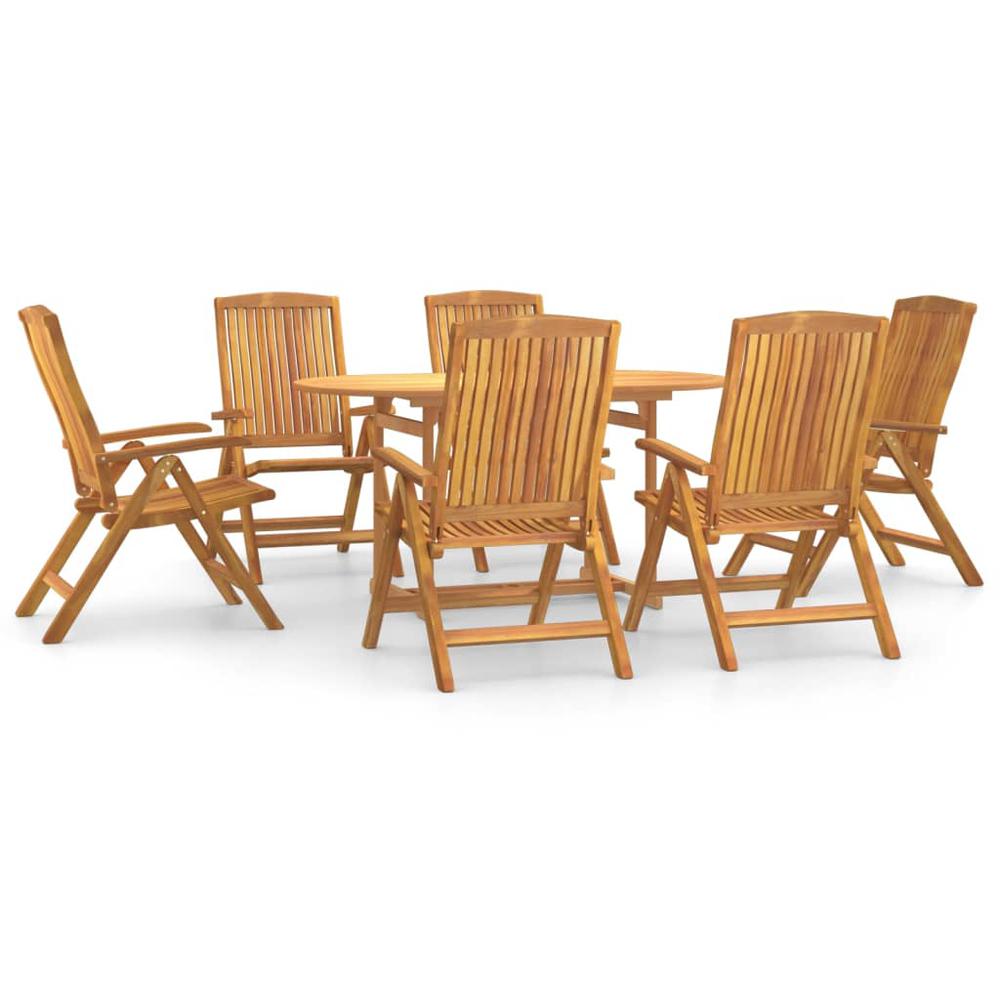 7 Piece Patio Dining Set Solid Wood Teak. Picture 1