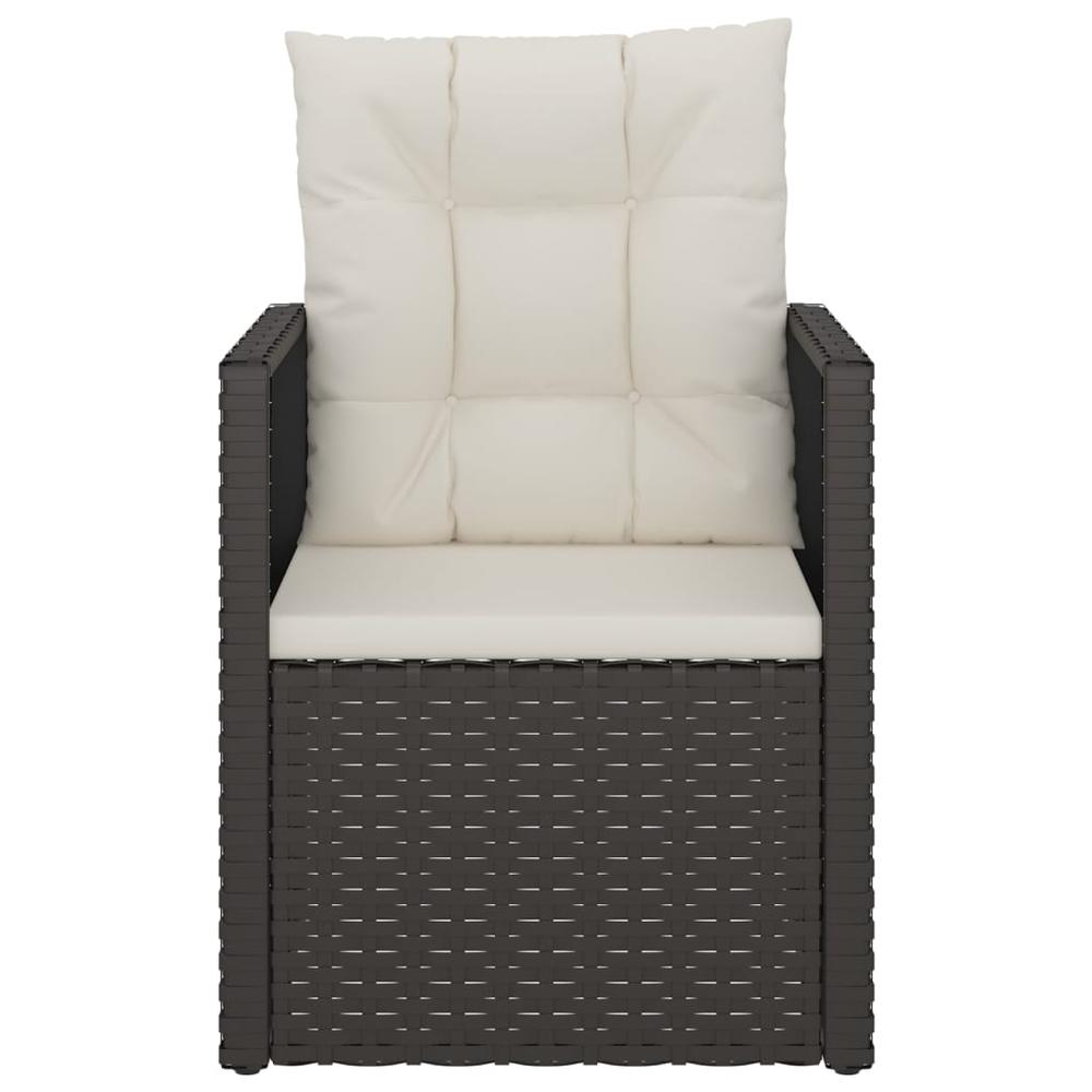 Patio Armchair with Cushions Black Poly Rattan. Picture 3