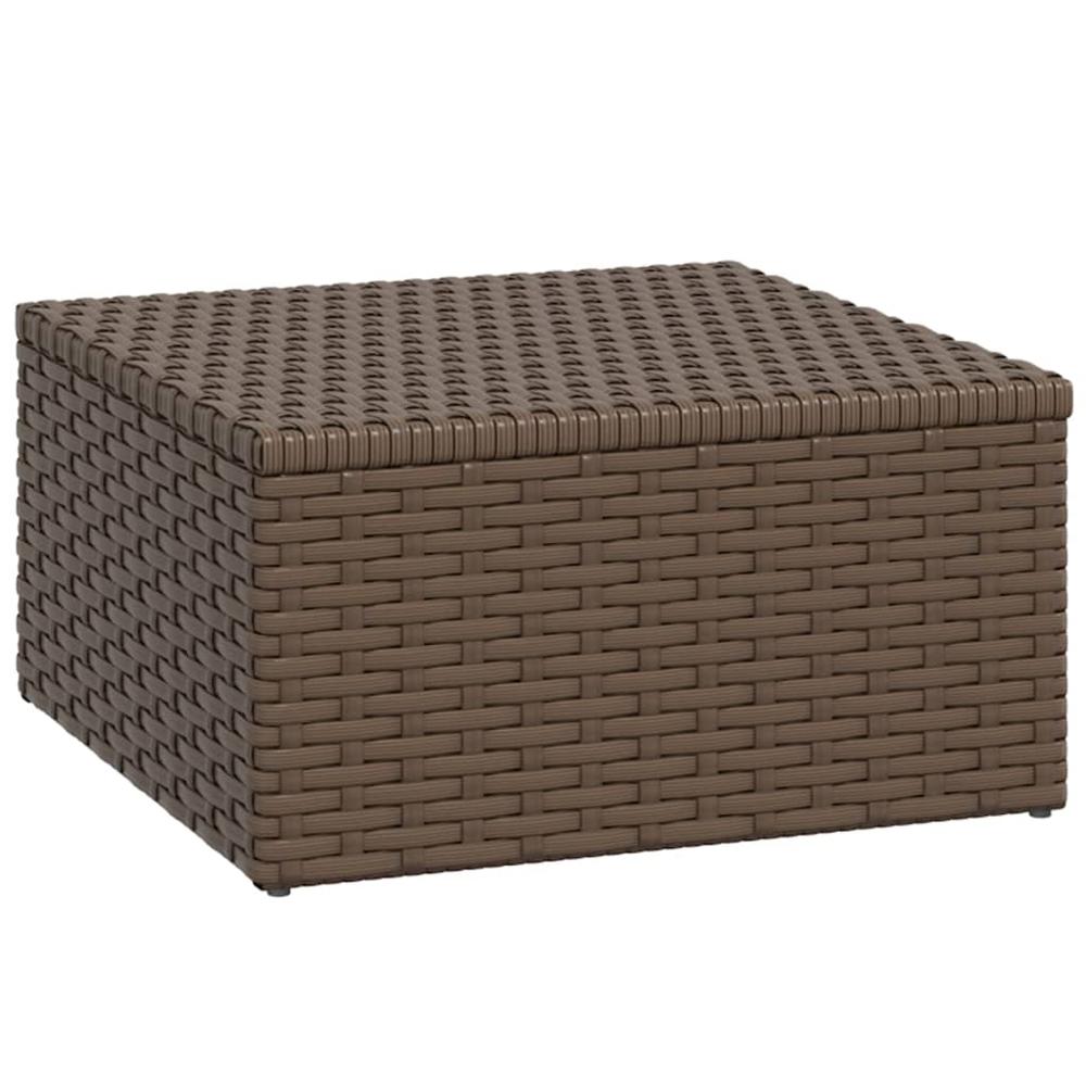 Patio Lounge Set Brown Poly Rattan. Picture 9